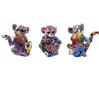 Lesser & Pavey British Designed Graffiti Ornament | Home Decor Animal Ornaments For All Homes or Offices | Decorative Home Accessories For All Types of Homes - (Three Wise Monkeys)