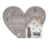 Lesser & Pavey British Designed Loving Quotes Plaque | Loving Message Plaque For Home or Office | Dog Heart Great Friendship Gifts For Birthdays - Love and Affection