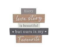 Lesser & Pavey British Designed Loving Quotes Plaque | Loving Message Plaque For Home or Office | Every love Story is Beautiful Plaque Great Friendship Gifts For Birthdays - Love and Affection