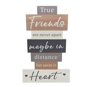 Lesser & Pavey British Designed Loving Quotes Plaque | Loving Message Plaque For Home or Office | True Friends Never Apart Great Friendship Gifts For Birthdays - Love and Affection