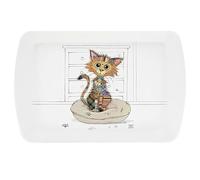 Lesser & Pavey British Designed Small Serving Tray | Dinner Tray For Multiple Uses Around The Home | Kimba Kitten Trays For Food Serving Or Drinks Serving - Bug Art