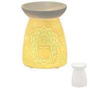 Lesser & Pavey Buddha Tealight Oil Burner Wax Melt | Lace Gift Idea | Candle Accessories, White, One Size