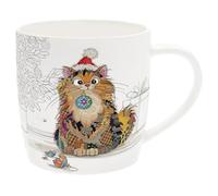 Lesser & Pavey Bug Art Cat Baubles Mug for Hot Drinks | Reusable Fine China Coffee Cups for Kitchen & Home | Durable Printed Tea Mugs for Every Occasion | Long-Lasting Cup for All Types of Beverages