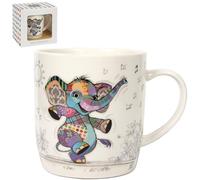 Lesser & Pavey Bug Art Elly Elephant Mug for Hot Drinks | Fine China Mugs for Kitchen & Home | Reusable Ceramic Cups for Every Occasion | Durable Tea Cups for Long-Lasting Use