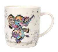 Lesser & Pavey Bug Art Elly Elephant Mug for Hot Drinks | Fine China Mugs for Kitchen & Home | Reusable Ceramic Cups for Every Occasion | Durable Tea Cups for Long-Lasting Use