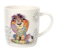 Lesser & Pavey Bug Art Louis Lion Mug for Hot Drinks | Fine China Mugs for Kitchen & Home | Reusable Ceramic Cups for Every Occasion | Durable Tea Cups for Long-Lasting Use