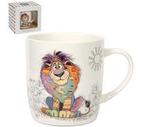 Lesser & Pavey Bug Art Louis Lion Mug | Hot Drinks, Fine China, Kitchen & Home, Reusable Ceramic, Durable, Long-Lasting Use