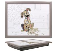 Lesser & Pavey Bug Art Murphy Mutt Laptray With Bean Bag for Serving Dishes | Lovely Lap Trays for Eating on Lap for Dinner or Breatfast | Newly Designed Food Trays for Lap