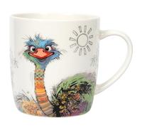 Lesser & Pavey Bug Art Oscar Ostrich Mug for Hot Drinks | Fine China Mugs for Kitchen & Home | Reusable Ceramic Cups for Every Occasion | Durable Tea Cups for Long-Lasting Use
