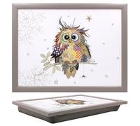 Lesser & Pavey Bug Art Otto Owl Laptray With Bean Bag for Serving Dishes | Lovely Lap Trays for Eating on Lap for Dinner or Breatfast | Newly Designed Food Trays for Lap