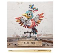 Lesser & Pavey Bug Art Scrap Bird Memo Pad & Pen For Notes | Daily Memo For Office Use As 2025 Diary | Ideal Journals For Women & Men | Lovely Journal For 2025 Planner