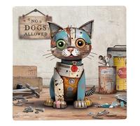Lesser & Pavey Bug Art Scrap Kitten Coaster For Office Home & Kitchen | Lovely Coasters For Decorative Home Accessories Drinks Coasters For Tea & Coffee