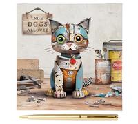 Lesser & Pavey Bug Art Scrap Kitten Memo Pad & Pen For Notes | Daily Memo For Office Use As 2025 Diary | Ideal Journals For Women & Men | Lovely Journal For 2025 Planner
