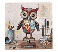 Lesser & Pavey Bug Art Scrap Owl Coaster For Office Home & Kitchen | Lovely Coasters For Decorative Home Accessories Drinks Coasters For Tea & Coffee