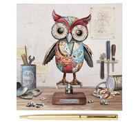 Lesser & Pavey Bug Art Scrap Owl Memo Pad and Pen
