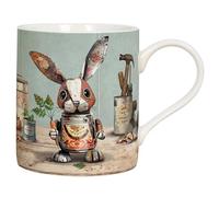 Lesser & PAVEY Bug Art Scrap Rabbit Mug for Home & Kitchen | Stylish Ceramic Mugs for Tea & Coffee | Lovely Cup Set for Mens Gifts & Birthday Gifts for Women