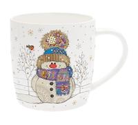 Lesser & Pavey Bug Art Snowman Mug for Hot Drinks | Reusable Fine China Coffee Cups for Kitchen & Home | Durable Printed Tea Mugs for Every Occasion | Long-Lasting Cup for All Types of Beverages