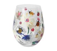 Lesser & Pavey Busy Bee Stemless Glass Lynsey Johnstone for Home & Restaurants | Stylish Stemless Glasses for Drinks | Lovely Tableware Stemless Drinking Glasses Gifts for Women & Men