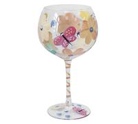 Lesser & Pavey Busy Lizzie Butterflies Gin Glass Lynsey Johnstone for Cold & Hot Drinks | Stylish Gin Drinking Glasses for Water & Cold Drinks | Lovely Gin Glasses Tableware Gifts for Women & Men