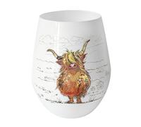 Lesser & Pavey Ceramic Stemless Cup Tumbler | Lovely Wine Tumbler Gifts for Women & Men | Highland Hamish Drawing Drinkware Microwaveable Mug - Bug Art