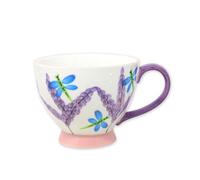 Lesser & Pavey Ceramic Teacup Footed Mug | The Leonardo Collection Footed Mug for Tea & Coffee | Dragonfly Coffee Mug & Tea Cups for Home, Office or Shops - Lynsey Johnstone