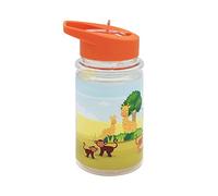 Lesser & Pavey Childrens Drinks Bottle in a fun colourful Zoo Animal Design - flip up drinking straw. For girls or boys at School, on Picnics or for a day out.