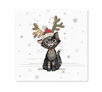 Lesser & Pavey Christmas Drink Coasters | British Designed Eco Cork Drinks Coasters For Modern Homes | Kitten Coasters For Drinks For All Types of Cups & Mug - Bug Art
