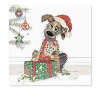 Lesser & Pavey Christmas Drink Coasters | British Designed Eco Cork Drinks Coasters For Modern Homes | Mutt Coasters For Drinks For All Types of Cups & Mug - Bug Art