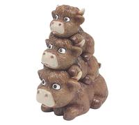 Lesser & Pavey Christmas Hamish Highland Cow Trio Home Decor Figurines & Ornaments For Home & Office | Decorative Home Accessories Statues For Indoor & Outdoor | Lovely Gifts for Women & Men