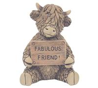 Lesser & Pavey Christmas Hughie Highland Cow Fab Friend Home Decor Figurines & Ornaments For Home & Office | Decorative Home Accessories Statues For Indoor & Outdoor | Lovely Gifts for Women & Men