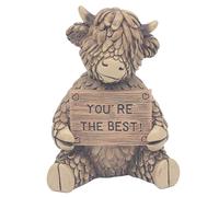 Lesser & Pavey Christmas Hughie Highland Cow The Best Home Decor Figurines & Ornaments For Home & Office | Decorative Home Accessories Statues For Indoor & Outdoor | Lovely Gifts for Women & Men
