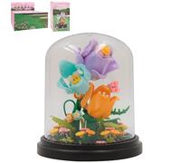 Lesser & Pavey Christmas Mini Bricks Colourful Tulips Building Blocks For Home & Office | Artificial Flowers Mini Pots For Decor | Micro Bricks Sets For Adults & Kids | Lovely Gift For Women & Men