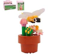 Lesser & Pavey Christmas Mini Bricks Flower With Dragonfly Building Blocks For Home & Office | Artificial Flowers Mini Pots For Decor | Micro Bricks Sets For Adult & Kids | Lovely Gift For Women & Men