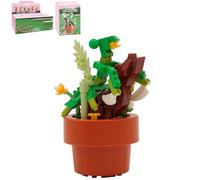 Lesser & Pavey Christmas Mini Bricks Flowers Grasshopper Building Blocks For Home & Office | Artificial Flowers Mini Pots For Decor | Micro Bricks Sets For Adults & Kids | Lovely Gift For Women & Men