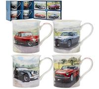 Lesser & Pavey Classic Cars Mugs Set of 4 | Ceramic Coffee Mugs Set for Home or Work | Premium Design Mugs Set for All Occasions | Lovely Mugs for Tea, Coffee & Hot Drinks