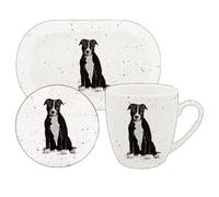 Lesser & Pavey Coaster, Tray & Mug Set | Coffee Table Tray & Coasters Set Perfect for Any Home or Office | Staffie Tea & Coffee Mug with Coast Set - Sarah Boddy