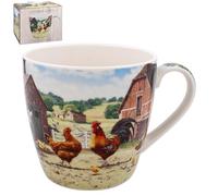 Lesser & Pavey Cockerel & Hen Breakfast Mug | Ceramic Mug for Home or Work | Premium Design Mugs for All Occasions | Lovely Mugs for Tea, Coffee & Hot Drinks - Macneil Studios
