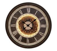 Lesser & Pavey Cog Clocks LED Cog Clock Light Up Gold 76cm | Extra Large Modern Wall Clock for Living Room Bedroom Kitchen | LED Illuminated Mantelpiece & Desk Clocks | Decorative Home