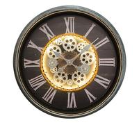 Lesser & Pavey Cog Clocks LED Cog Clock Light Up Silver 58cm | Large Modern Wall Clock for Living Room Bedroom Kitchen | LED Illuminated Mantelpiece & Desk Clocks | Decorative Home