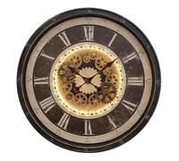 Lesser & Pavey Cog Clocks LED Cog Clock Light Up Silver 76cm | Extra Large Modern Wall Clock for Living Room Bedroom Kitchen | LED Illuminated Mantelpiece & Desk Clocks | Decorative Home
