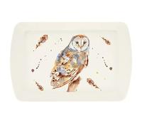 Lesser & Pavey - Country Life Collection - Owl Design - Small Snack Tray - White - 23 x 15.5 x 3cm - Single Item - LP48565