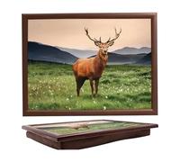 Lesser & Pavey Cushioned Lap Tray | Lovely Lap Trays With Padded Cushion, Perfect For Eating On The Sofa | Lap Trays For Eating Homes - Stag