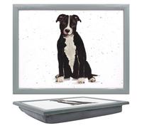 Lesser & Pavey Cushioned Lap Tray | Lovely Lap Trays With Padded Cushion, Suitable For Eating On The Sofa | Staffie Lap Trays For Eating For All Homes - Sarah Boddy