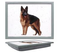 Lesser & Pavey Cushioned Lap Tray | Lovely Lap Trays With Padded Cushion, Suitable For Eating On The Sofa | German Shepherd Lap Trays For Eating Homes - Sarah Boddy