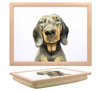 Lesser & Pavey Dachshund Laptray Robert James Hull Lap Tray For Food Serving & Breakfast | Comfortable Lap Trays With Bean Bag Cushion | Durable Lap Trays For Eating On Lap For Adults