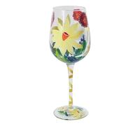Lesser & Pavey Daffodils Wine Glass Lynsey Johnstone for Home & Restaurants | Stylish Wine Glasses for Hot & Cold Drinks | Lovely Tableware Wine Drinking Glasses Gifts for Women & Men