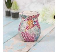Lesser & Pavey - Desire Aroma - Glass Wax Melt & Oil Warmer - Mosaic Multi Colour Design - Small 11cm High - Single Item
