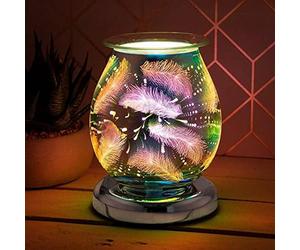 Lesser & Pavey Desire Aroma Lamp Feathers, Silver and Pink, JNS_474475