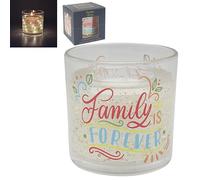 Lesser & Pavey Desire Aroma LED Gel Candle Family Forever | Long Burning Scented Candle with LED Glow | Aromatherapy Decorative Candle Gift | Relaxing Home Fragrance & Stylish Candle for Family Homes