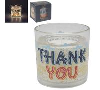 Lesser & Pavey Desire Aroma LED Gel Candle Thank You | Long Burning Decorative Scented Candle with LED Light | Elegant Aromatherapy Home Fragrance Candle Gift for Friends, Family & Special Occasions